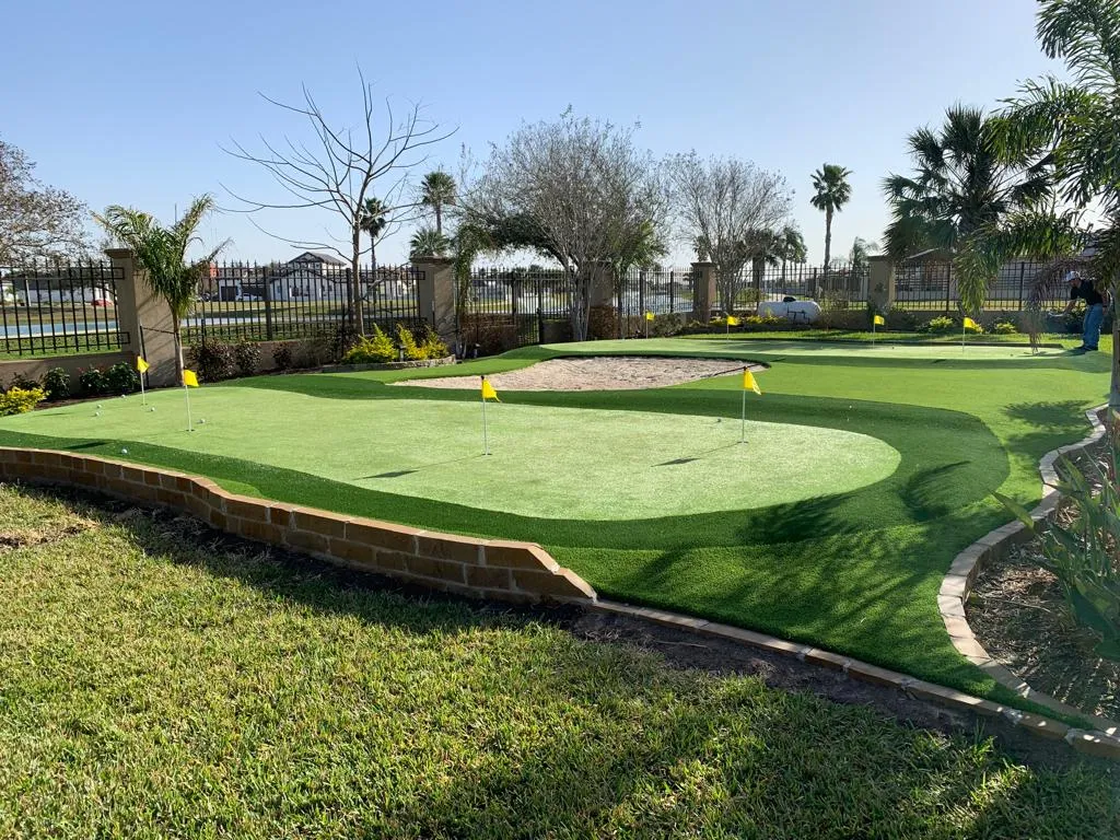 A finished ez-scape custom backyard build